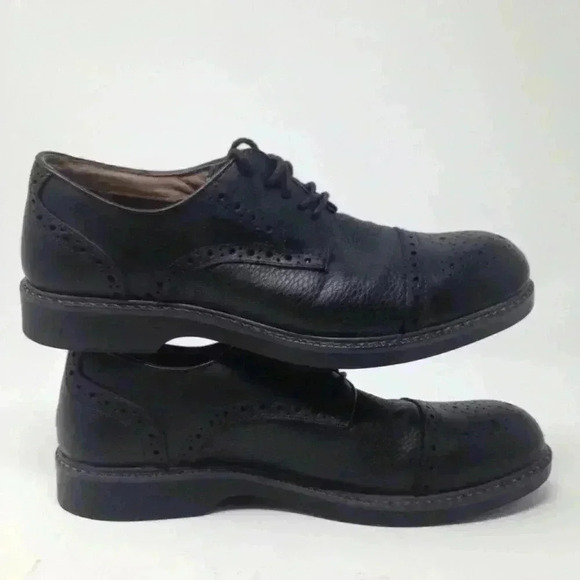 G.H. Bass Men Black Leather 8.5 D Oxford Shoe - Picture 5 of 8